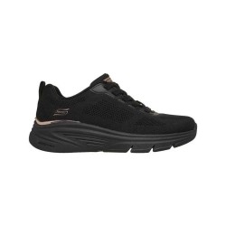 SKECHERS 117720 BOBS ARCH FIT ELEV8 Sneakers Donna Con Lacci Elastici Dark Black