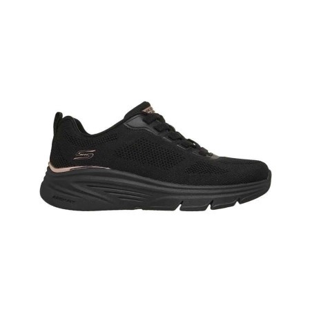 SKECHERS 117720 BOBS ARCH FIT ELEV8 Sneakers Donna Con Lacci Elastici Dark Black