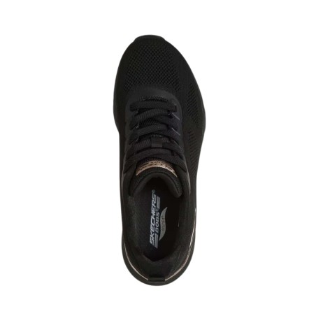 SKECHERS 117720 BOBS ARCH FIT ELEV8 Sneakers Donna Con Lacci Elastici Dark Black