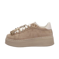 Laura Biagiotti 9821 Sneakers Donna Platform Stringate con Accessori Beige 2