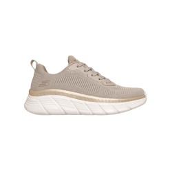 SKECHERS 117385 BOBS B FLEX HI FLYING HI Sneakers Donna Stringate Taupe/Gold