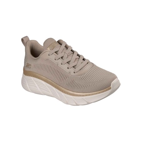 SKECHERS 117385 BOBS B FLEX HI FLYING HI Sneakers Donna Stringate Taupe/Gold