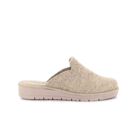 Grunland DOLA CI3362-G7 Pantofola Donna Con Ricamo Beige