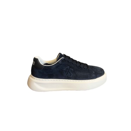 Paciotti 4US 00121 Sneaker Uomo Stringate Scamosciate Blu