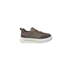 Paciotti 4US 0091 Sneaker Uomo Senza Lacci In Vera Pelle Dark Brown