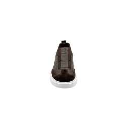 Paciotti 4US 0091 Sneaker Uomo Senza Lacci In Vera Pelle Dark Brown 2