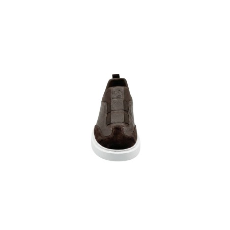 Paciotti 4US 0091 Sneaker Uomo Senza Lacci In Vera Pelle Dark Brown