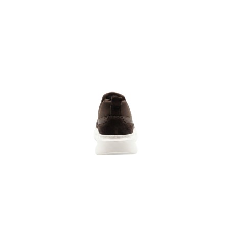 Paciotti 4US 0091 Sneaker Uomo Senza Lacci In Vera Pelle Dark Brown