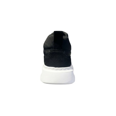 Paciotti 4US 0091 Sneaker Uomo Senza Lacci In Vera Pelle Nero