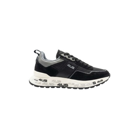 Paciotti 4US 25-437 Sneaker Uomo Stringate Con Suola Loggata Nero/Dk Grigio