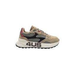 Paciotti 4US 25-439 Sneaker Uomo Stringate Scamosciate Sand Burgundy