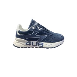 Paciotti 4US 25-439 Sneaker Uomo Stringate Scamosciate Navy/Grey