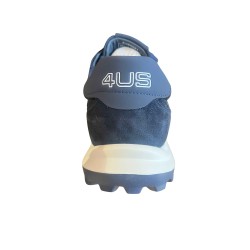 Paciotti 4US 4US0081 Sneaker Uomo Stringate Scamosciate Navy 2