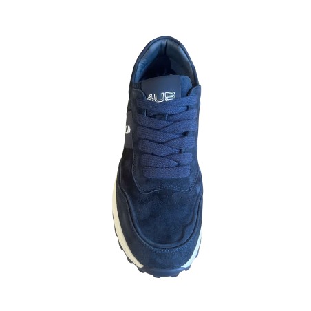Paciotti 4US 4US0081 Sneaker Uomo Stringate Scamosciate Navy