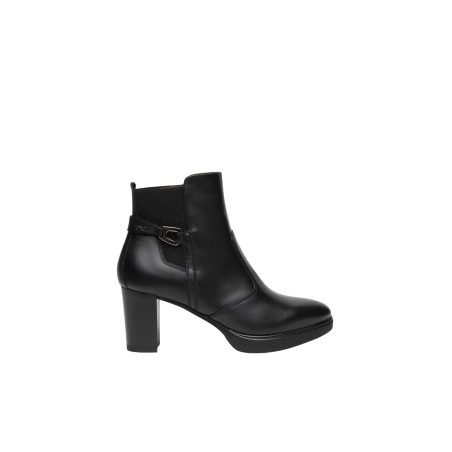 Nero Giardini GUANTO I617260D Stivaletto Donna Con Tacco Medio e Zip Laterale Nero