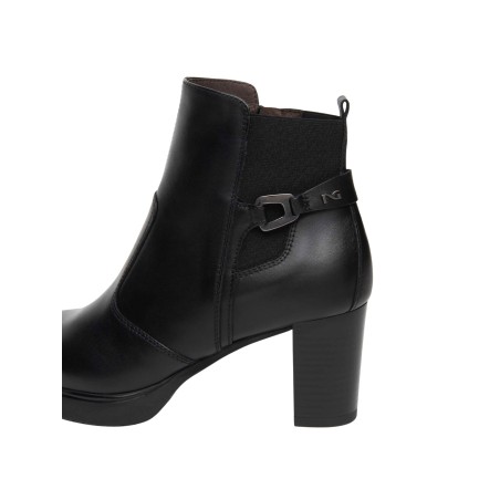 Nero Giardini GUANTO I617260D Stivaletto Donna Con Tacco Medio e Zip Laterale Nero