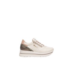 Nero Giardini VELVET I617360D Sneakers Donna Stringate Platform Con Zip Laterale Milk