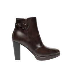 Nero Giardini MANOLETE I617271D Stivaletto Donna Con Tacco Medio e Zip Laterale Caffe