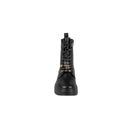 Gold & Gold GB1122 Anfibio Donna Con Accessorio Stringate Nero