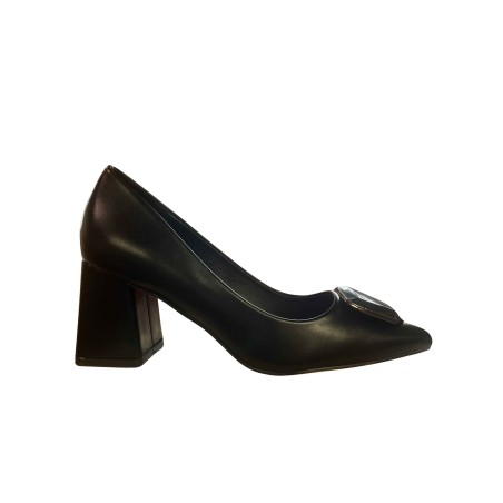 Gold & Gold GP1016 Decolletè Donna Tacco Basso Con Accessorio Nero