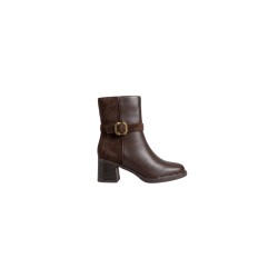 Gold & Gold GY507 Stivaletto Donna Tacco Medio Con Zip Laterale Caffè