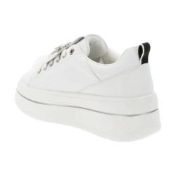Gold & Gold GB987 Sneakers Donna Stringate Con Accessorio Platform Bianco 2