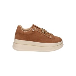 Gold & Gold GB989 Sneakers Donna Stringate Con Accessorio Camel