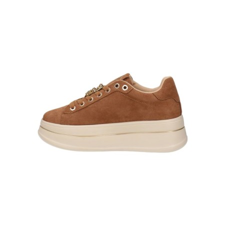Gold & Gold GB989 Sneakers Donna Stringate Con Accessorio Camel