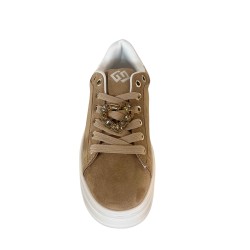 Gold & Gold GB989 Sneakers Donna Stringate Con Accessorio Khaki 2