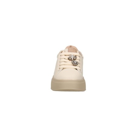 Gold & Gold GB1093 Sneakers Donna Stringate Con Accessorio Beige