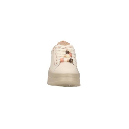 Gold & Gold GB1108 Sneakers Donna Stringate Con Accessorio Beige