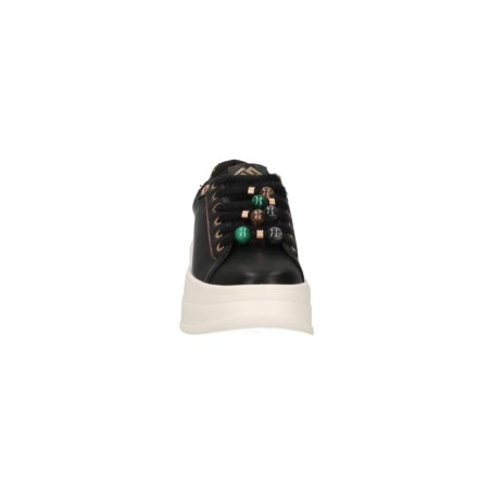 Gold & Gold GB1108 Sneakers Donna Stringate Con Accessorio Nero