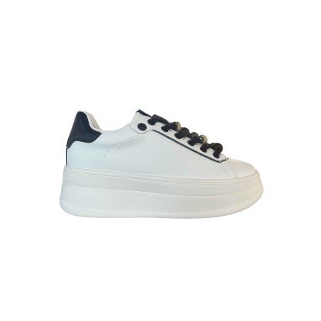 Gold & Gold GB1108 Sneakers Donna Stringate Con Accessorio Bianco