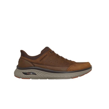 SKECHERS 205656 ARCH FIT CROSSER FELIX Sneakers Uomo Con Lacci Elastici Slip-Ins Dark Brown