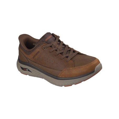 SKECHERS 205656 ARCH FIT CROSSER FELIX Sneakers Uomo Con Lacci Elastici Slip-Ins Dark Brown
