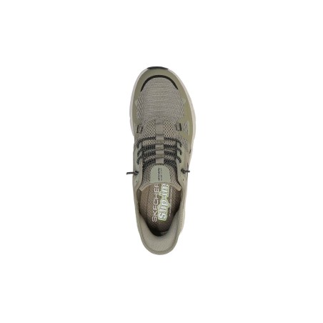 SKECHERS 232930 GLIDE-STEP PRO Sneakers Uomo Con Lacci Elastici Slip-Ins Olive/Black