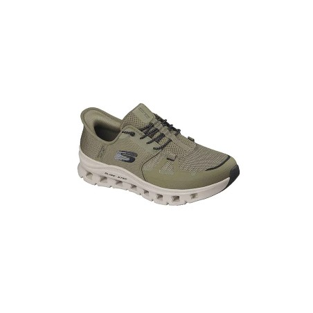 SKECHERS 232930 GLIDE-STEP PRO Sneakers Uomo Con Lacci Elastici Slip-Ins Olive/Black