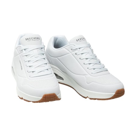 SKECHERS 52458 UNO - STAND ON AIR Sneakers Uomo Stringate Bianco