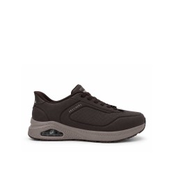 SKECHERS 183443 ARCH FIT UNO RELAXING ON AIR Sneakers Uomo Con Lacci Elastici Slip-Ins Cholocate