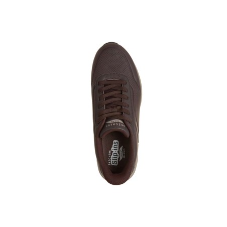 SKECHERS 183443 ARCH FIT UNO RELAXING ON AIR Sneakers Uomo Con Lacci Elastici Slip-Ins Cholocate