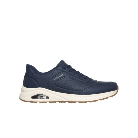 SKECHERS 183443 ARCH FIT UNO RELAXING ON AIR Sneakers Uomo Con Lacci Elastici Slip-Ins Navy