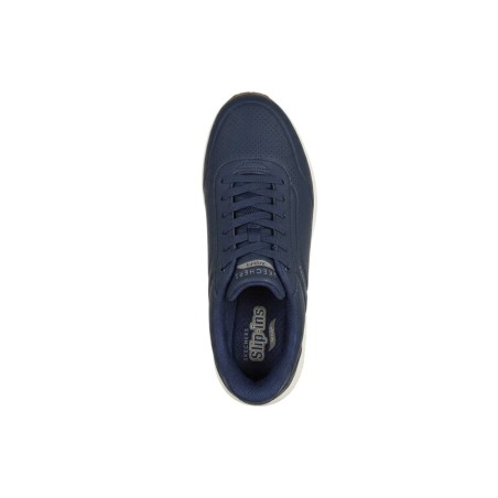 SKECHERS 183443 ARCH FIT UNO RELAXING ON AIR Sneakers Uomo Con Lacci Elastici Slip-Ins Navy