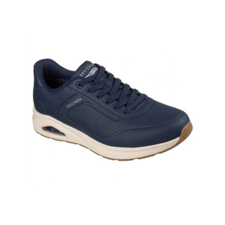 SKECHERS 183443 ARCH FIT UNO RELAXING ON AIR Sneakers Uomo Con Lacci Elastici Slip-Ins Navy