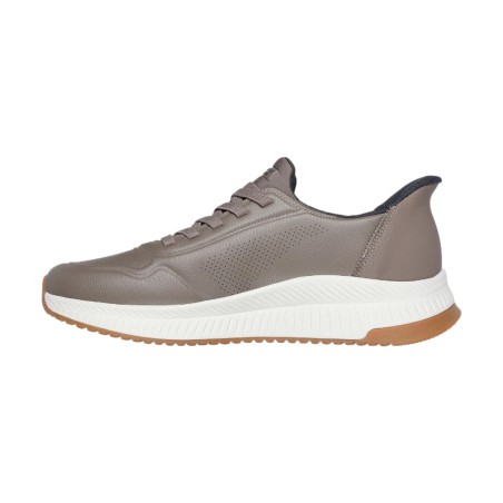 SKECHERS 118424 BOBS SQUAD 4  DIRECT STEP Sneakers Uomo Con Lacci Elastici Slip-Ins Taupe