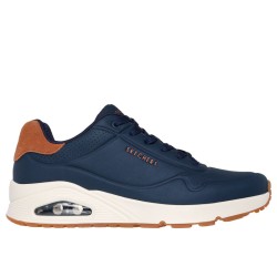 SKECHERS 183004 UNO SUITED ON AIR Sneakers Uomo Stringate Navy