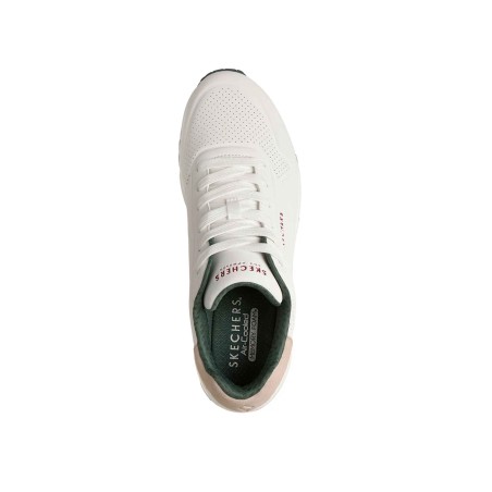 SKECHERS 183004 UNO SUITED ON AIR Sneakers Uomo Stringate White/Green