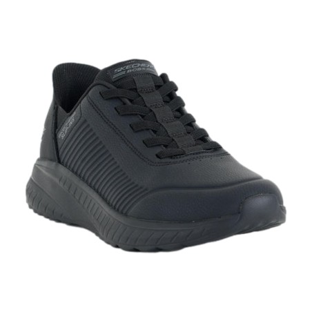 SKECHERS 118305 BOBS SQUAD CHAOS HEEL PREFERRED Sneakers Uomo Con Lacci Elastici Slip-Ins Black