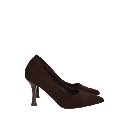 Gold & Gold GD500 Decolletè Donna Scamosciato Tacco Alto Caffè