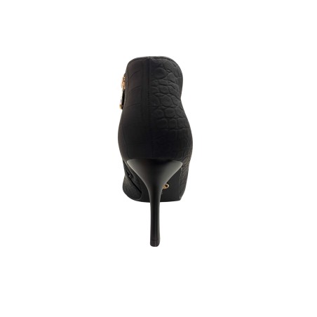 Gold & Gold GD512 Tronchetto Donna Tacco Medio Con Zip Laterale Nero