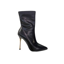 Gold & Gold GP847 Stivaletto Donna Tacco Alto Nero